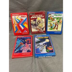 VTG INTELLIVISION GAMES LOT OF 5 SNAFU,TRON DEADLY DISCS,SPACE BATTLE,PGA GOLF +